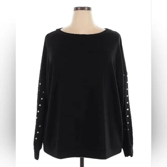 Lane Bryant Black Rhinestone-Studded Sweatshirt – Size 22/24 – EUC - Picture 5 of 5